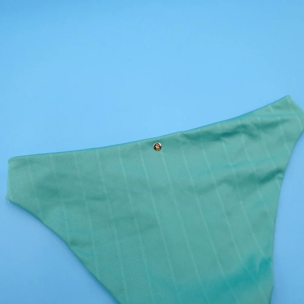 Victorias Secret Medium Green Twisted Top Brazilian Bikini Bottom Swimwear Beach